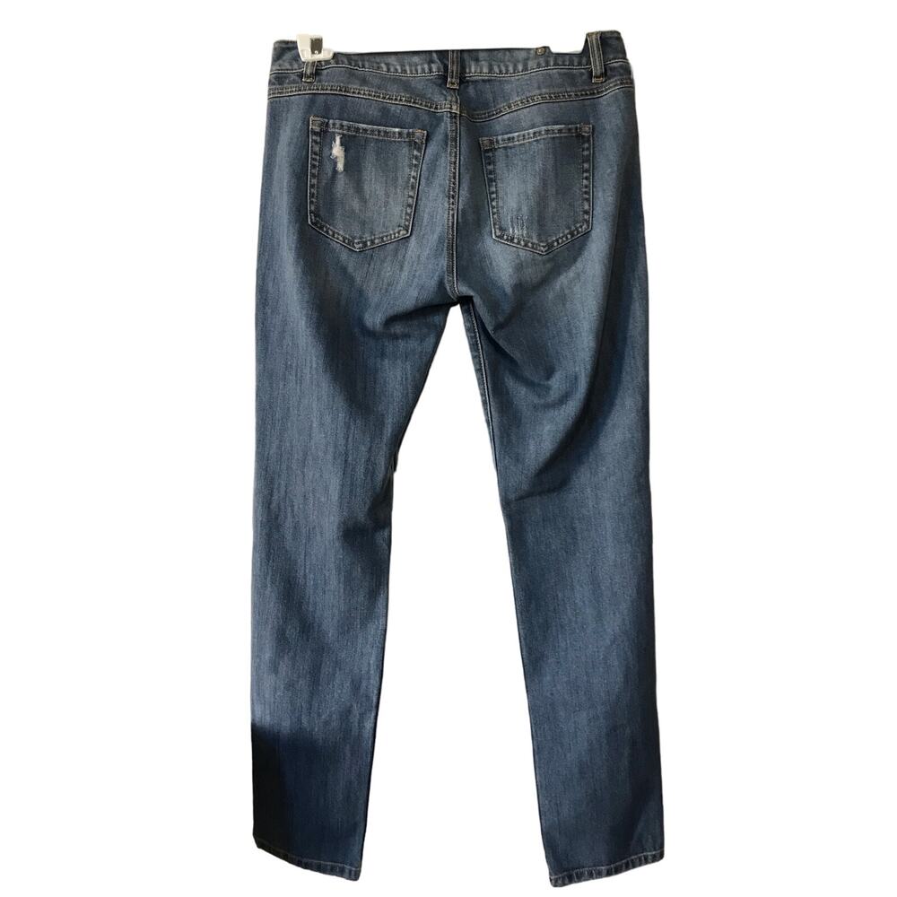 CAbi Jeans Mojave Slim Boyfriend 5165 Blue Low Rise Distressed Size 4  EUC - Picture 5 of 12